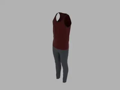 Sport Suit Low-poly 3D model