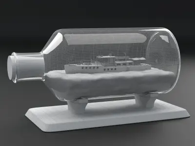 Ship in the Jar 3D model