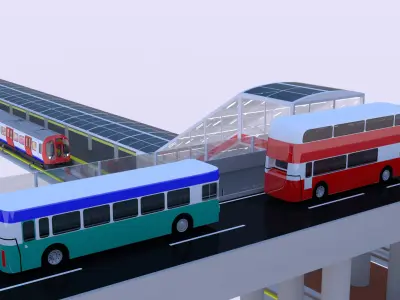 London metro station IV 3D model
