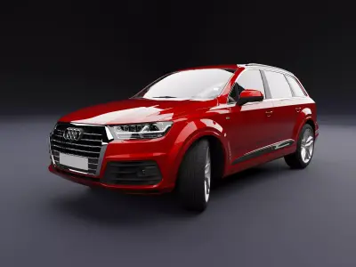 Audi Q7 Tfsi e Red Dark 3D model