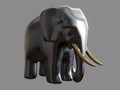 Elephant Decoration Figurine 3D model