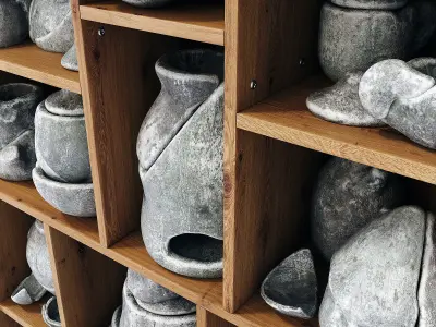 Dishes clay splinter old n3 3D model