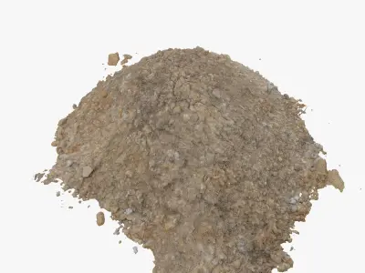 Yellow Pile of construction soil 3D model