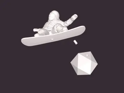 snowboarder 3D print model
