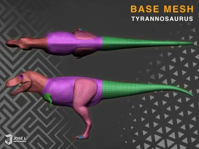 BaseMesh - Tyrannosaurus Rex 3D model