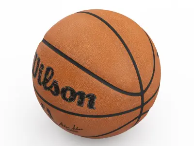 Used Official NBA Game Basketball 3D model
