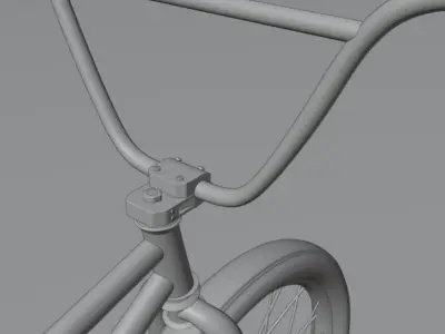 BMX-Orange-red-metalic bmx bike Free 3D model
