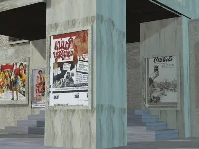 Thai cinema 3D model