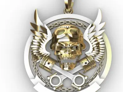 skull nacklace 3D print model
