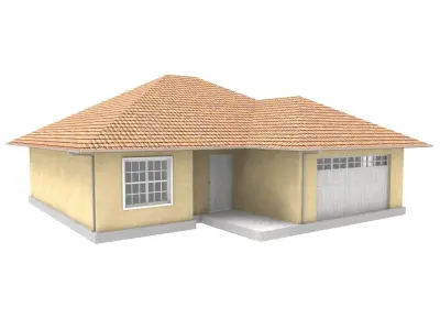 Mediterranean Style House Low-poly 3D model