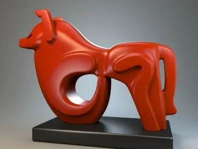 Dog Sculpture P 3D print model