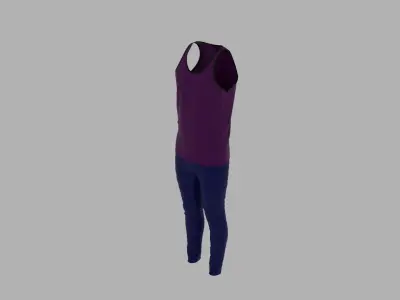 Sport Suit Low-poly 3D model