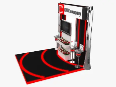 Booth Exhibition Stand a576a 3D model