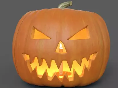 Halloween Pumpkin Low-poly 3D model