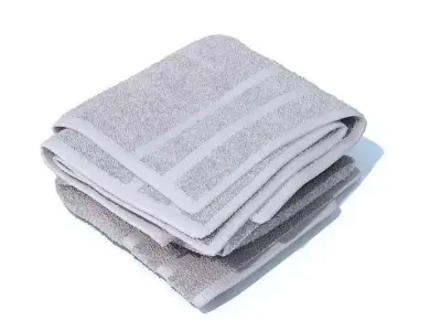 Grey Towel Set 3D model