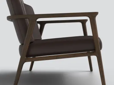 Zio Lounge Chair Low-poly 3D model