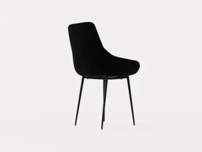 Alsarp Kitchen Chair Black Low-poly 3D model