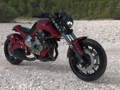 Custom Motorbike Concept Model 3D model