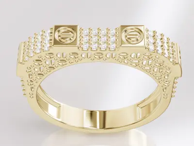 Jewelry Diamond Ring Model RG81 Free 3D print model