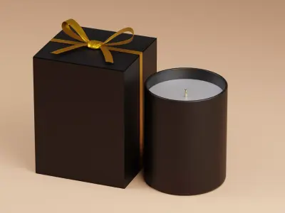 Candle with Box 3D model