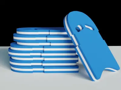 Swimming Kick Board Low-poly 3D model
