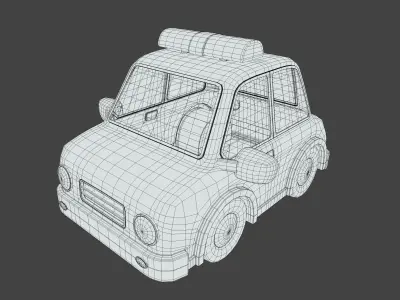 toy police Car Low-poly 3D model