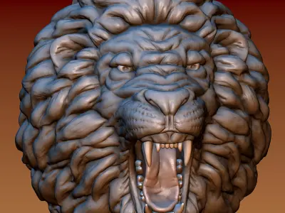 Lion head 3D print model