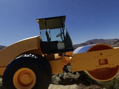 road construction vehicle vibratory contractor 3D model