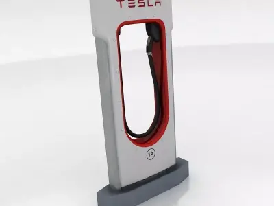 Tesla Supercharger Low-poly 3D model