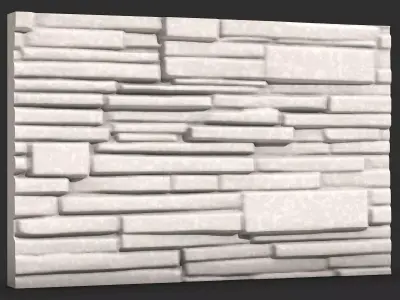 Crude Stone Wall Environment Model 3D print model