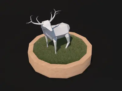 Low Poly Deer- Cinema 4D Low-poly 3D model