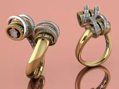 Luxury Ring Gold 3D print model purchase