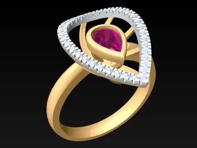 Diamond Ring - Womens Rings - N342419 3D print model