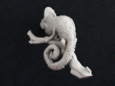 Chameleon wall decor 3D print model
