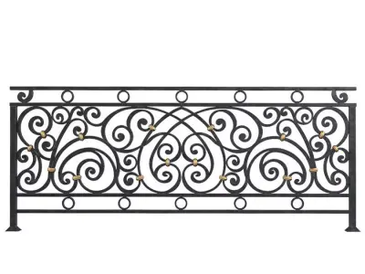  Classic Forged Fence 3D model