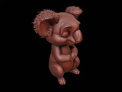 Koala Animal Sculpture 3D print model get