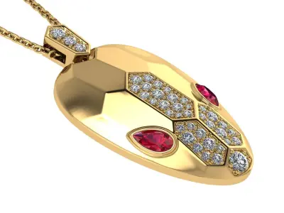 serpenti necklace 3D print model