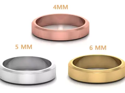 Plain Gold Band Ring 3D print model