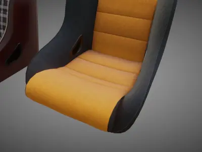 Car Seat BF Rally ST Low-poly 3D model