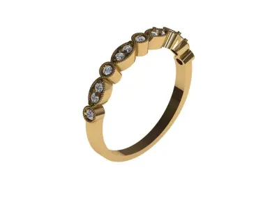 Diamond Rings Tiffany Style  3D print model