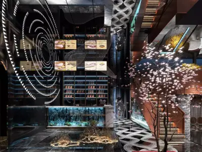 Luxury restaurant 129 3D model