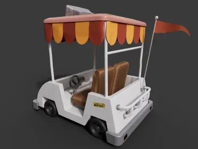 Gravity Falls Cart Low Poly PBR and ORM textures Low-poly 3D model