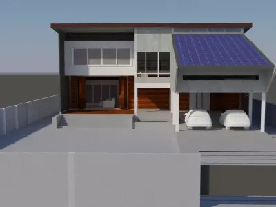 House with apartments around 3D model