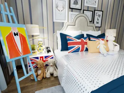 American style children room design 3D Model 3D model