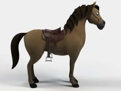 Cartoon Horse 3D model