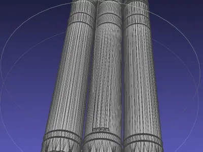 Delta IV Heavy Rocket 3D-Printable Miniature 3D print model