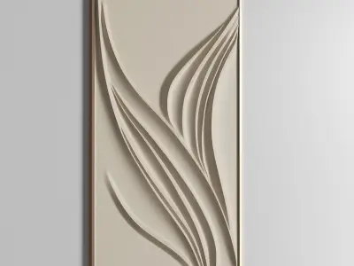 Abstract wall art panel 2 3D model