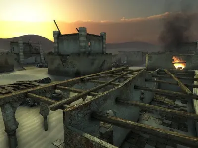 Desert Ruins Low-poly 3D model