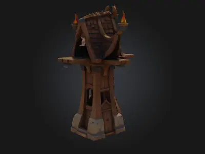 Watchtower Blaze  Beacon of Fire Sentinel of the Skies 3D model