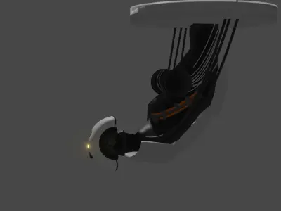 lowpoly GladOs portal 2 Free low-poly 3D model
